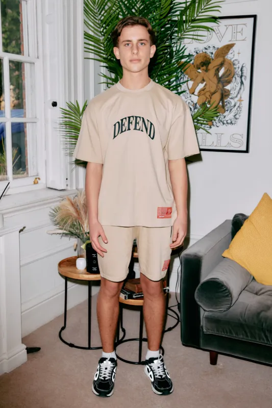 Summer Core Shorts & Tee Set - Stone made by DFND