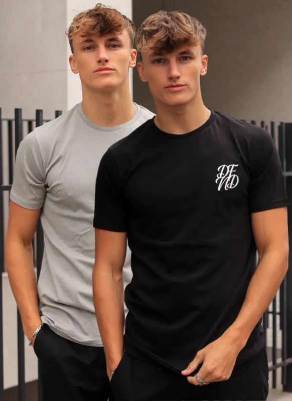 Core 2 Pack T-Shirts - Black/Putty sold by DFND