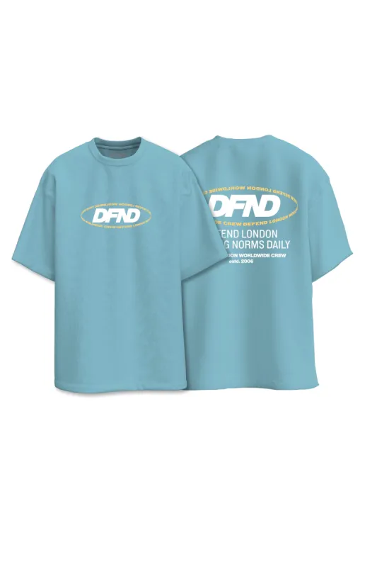 DFND CREW T-SHIRT - BLUE sold by DFND