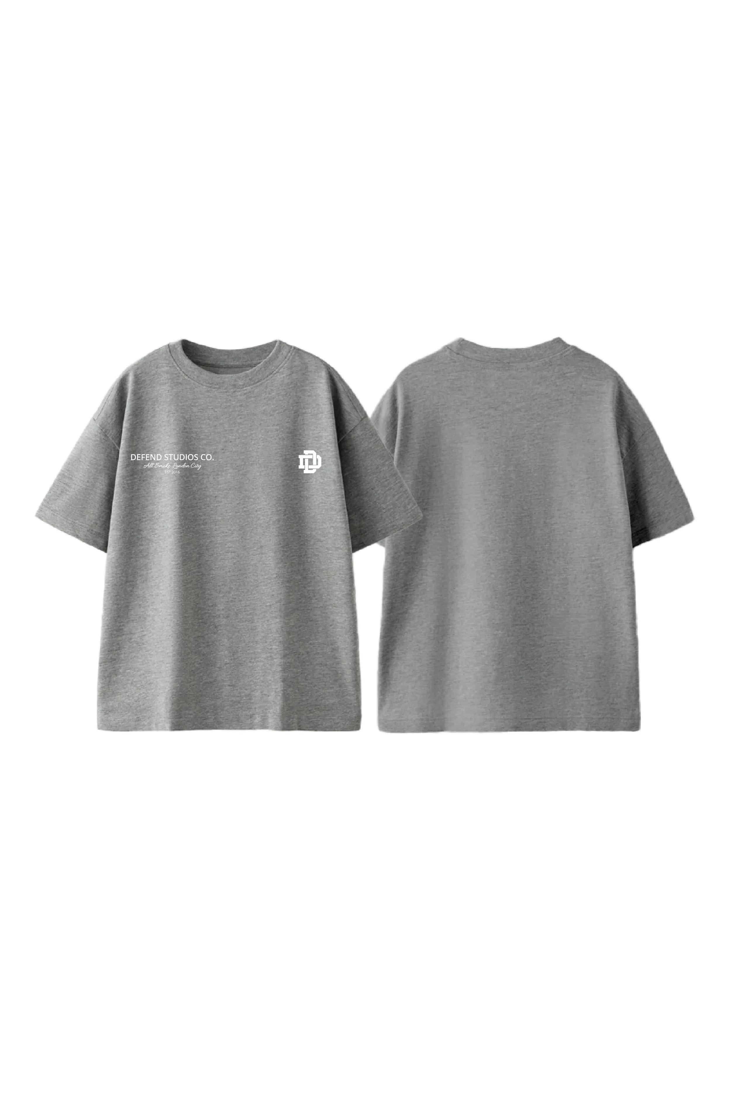 DEFEND CREST T-SHIRT - GREY MELANGE sold by DFND product image thumbnail 3
