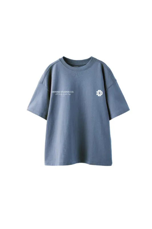 DEFEND CREST T-SHIRT - INDIGO sold by DFND