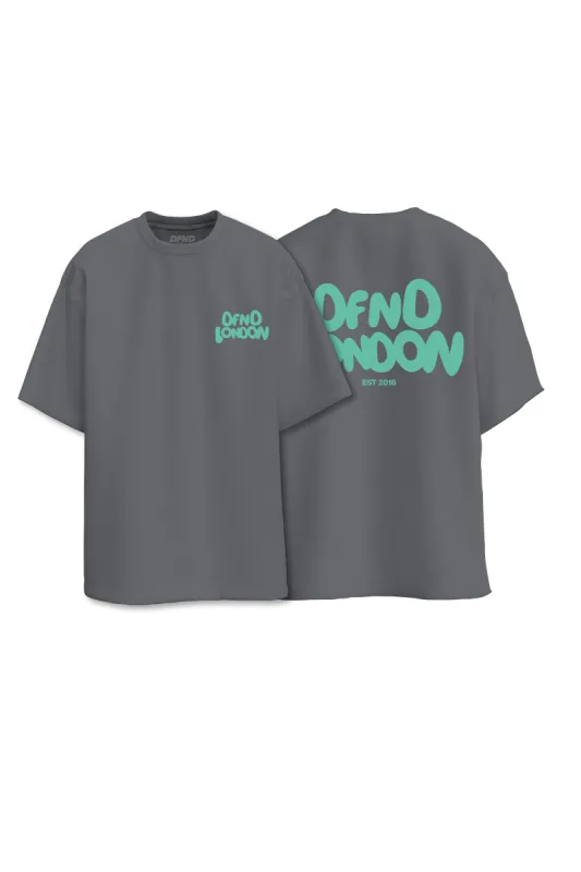 DFND BUBBLE LOGO T-SHIRT - GREY sold by DFND