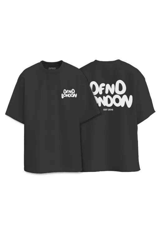 DFND BUBBLE LOGO T-SHIRT - BLACK sold by DFND