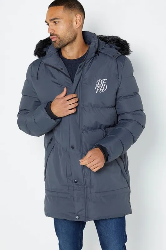 BRIXTON PADDED PARKA - CHARCOAL sold by DFND