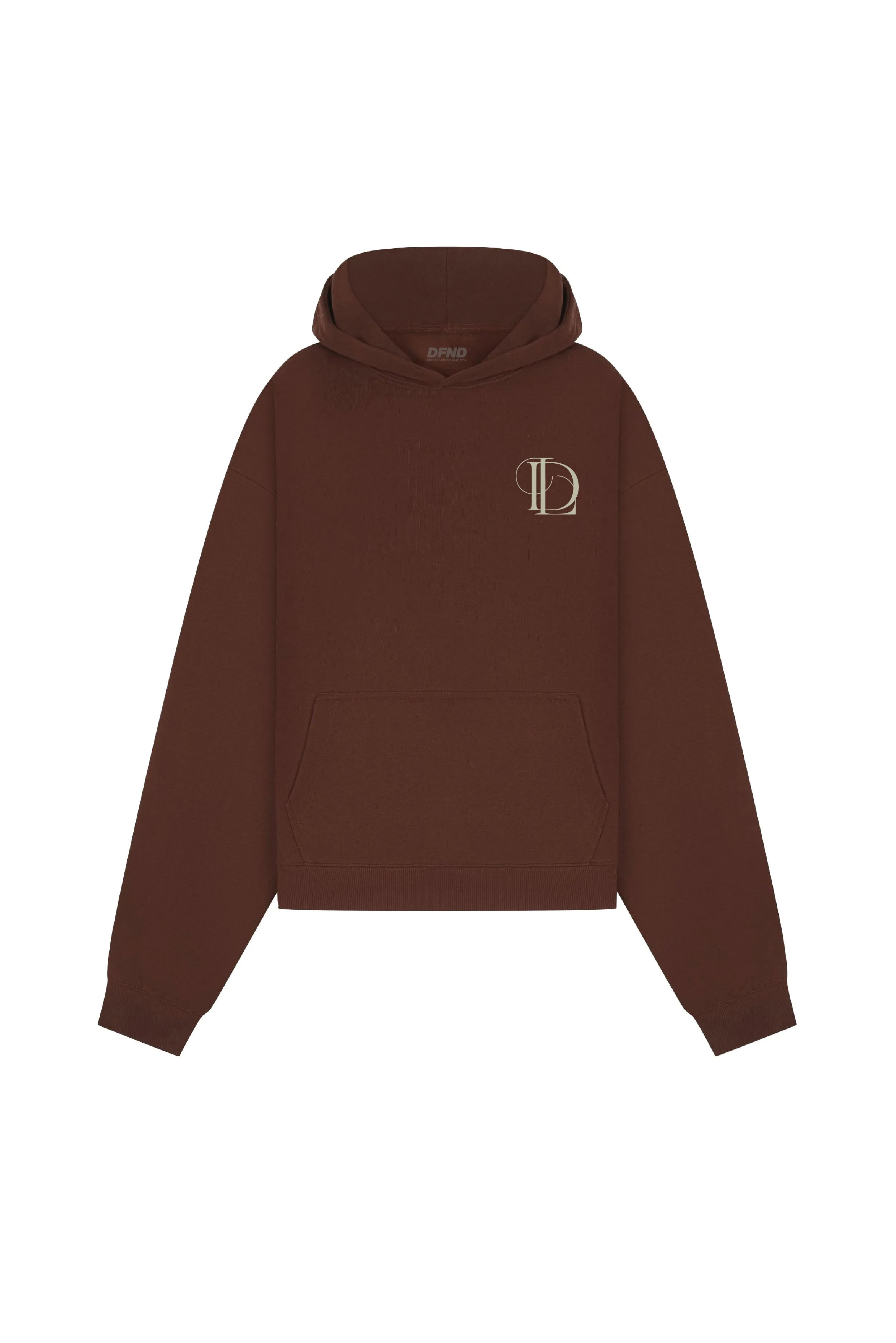 DFND CLASSIC MONOGRAM HOODIE - BROWN sold by DFND