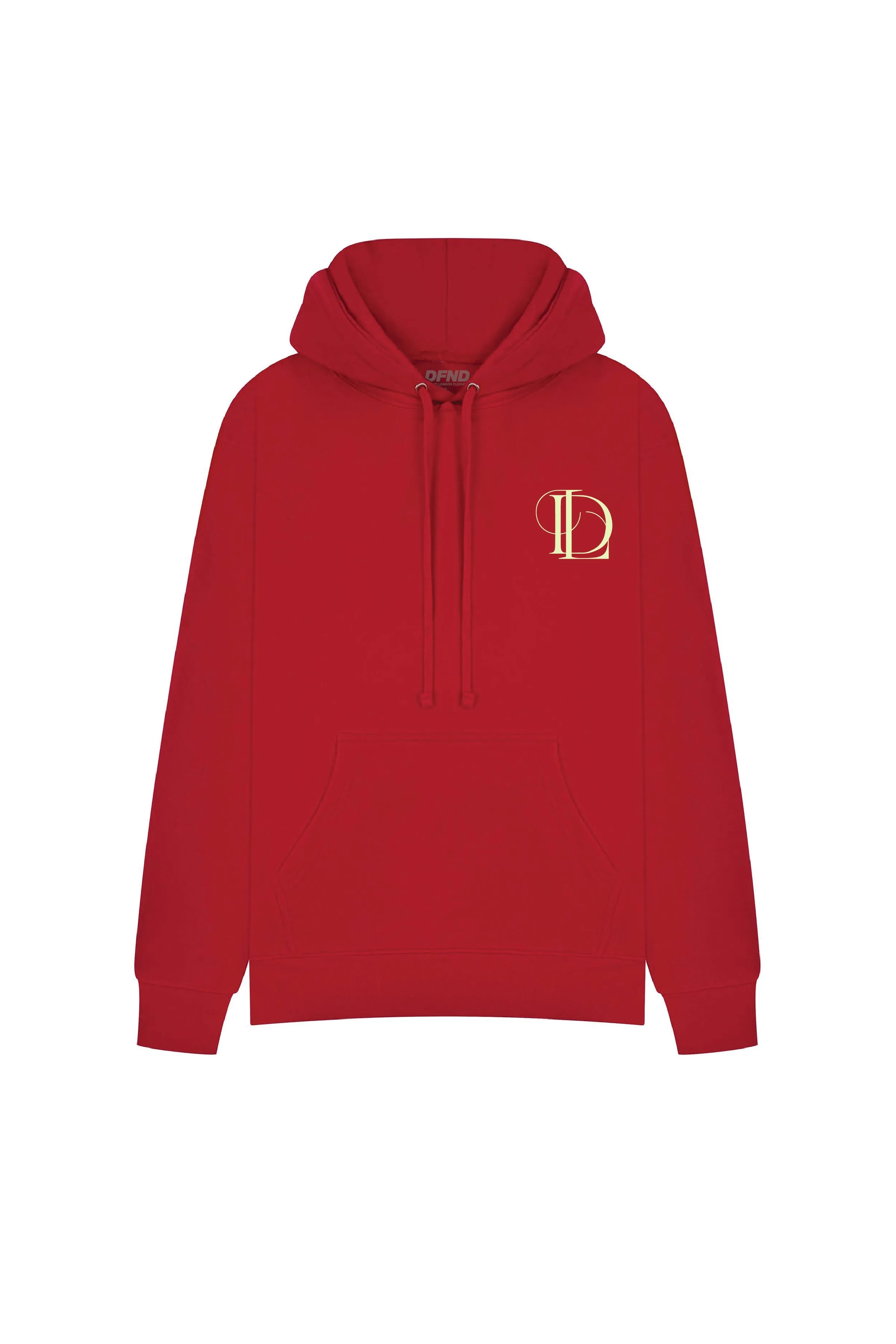 DFND MONOGRAM HOODIE - RED sold by DFND product image thumbnail 2