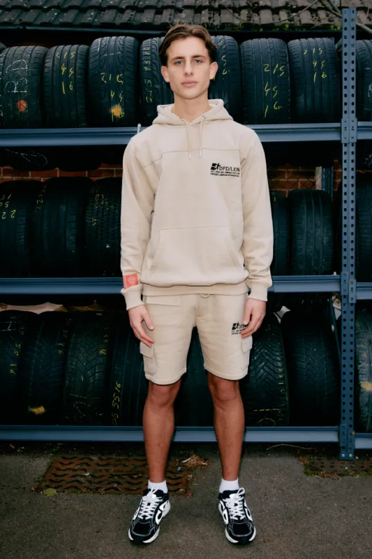 Toned Hoodie and Shorts - Stone sold by DFND