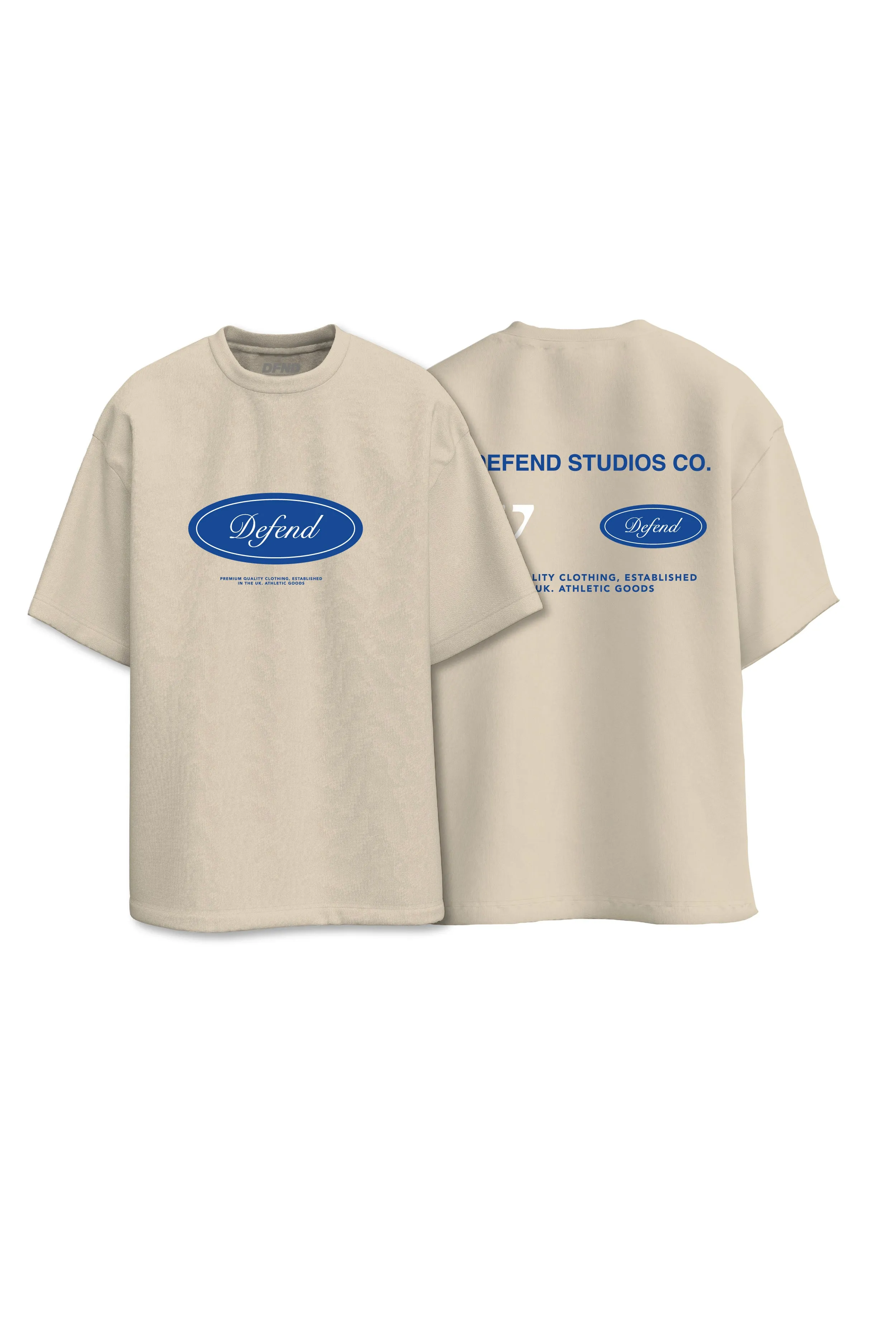 DFND BADGE LOGO T-SHIRT - SAND sold by DFND