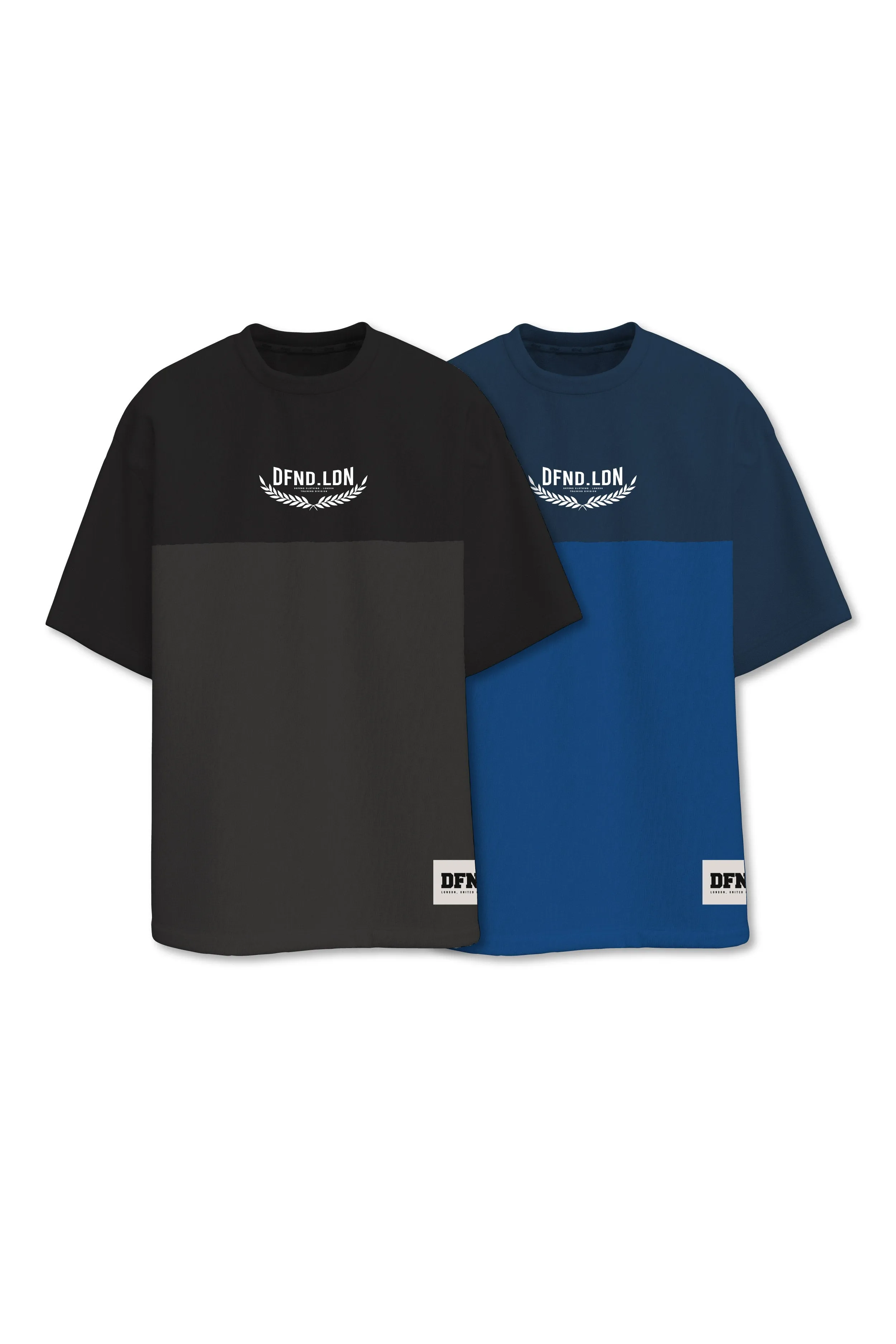 MEN'S 2 PACK T-SHIRTS - BLACK/BLUE sold by DFND