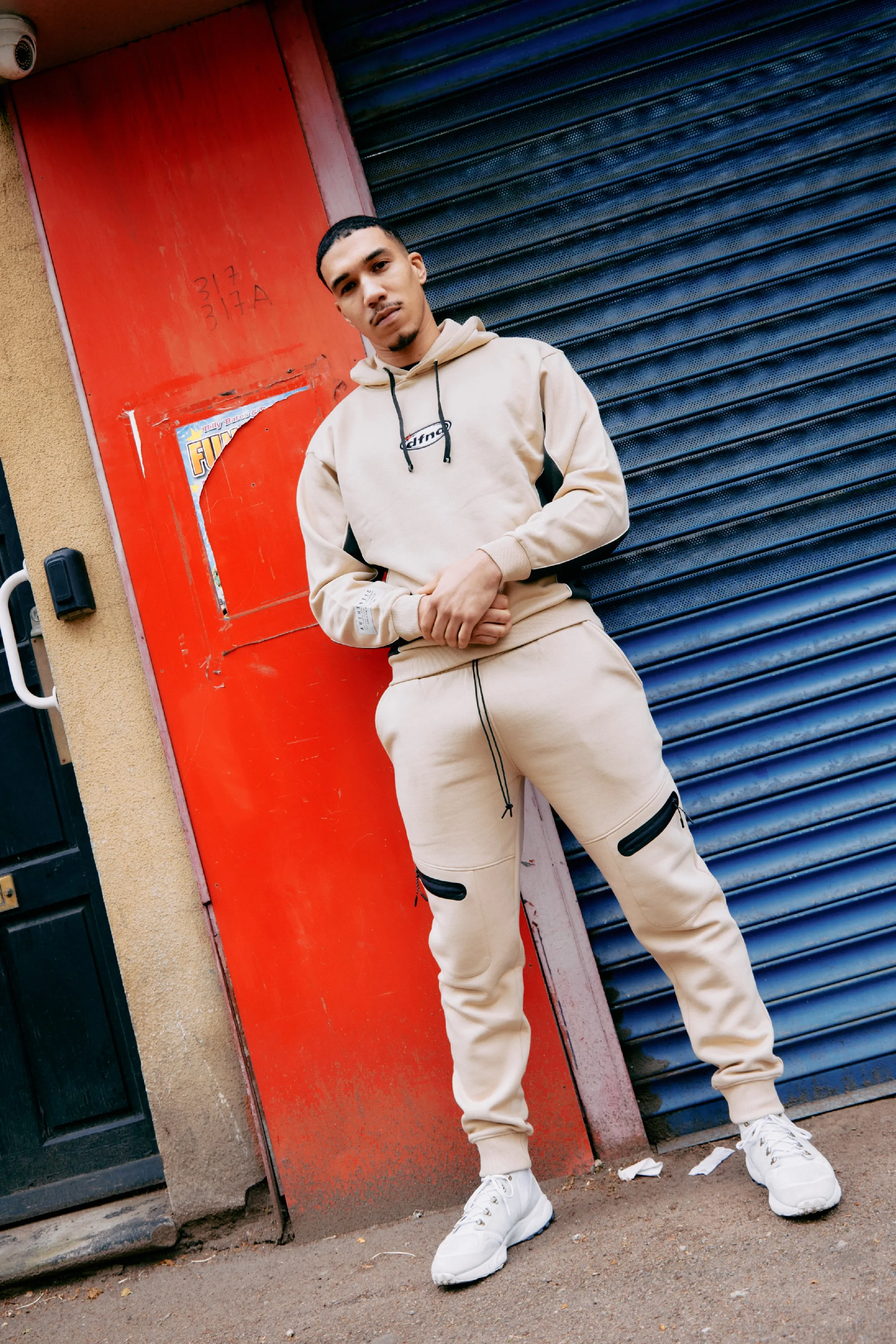 Race Hoodie - Stone sold by DFND product image thumbnail 5