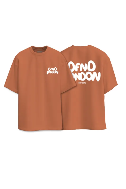 DFND BUBBLE LOGO T-SHIRT - ORANGE sold by DFND