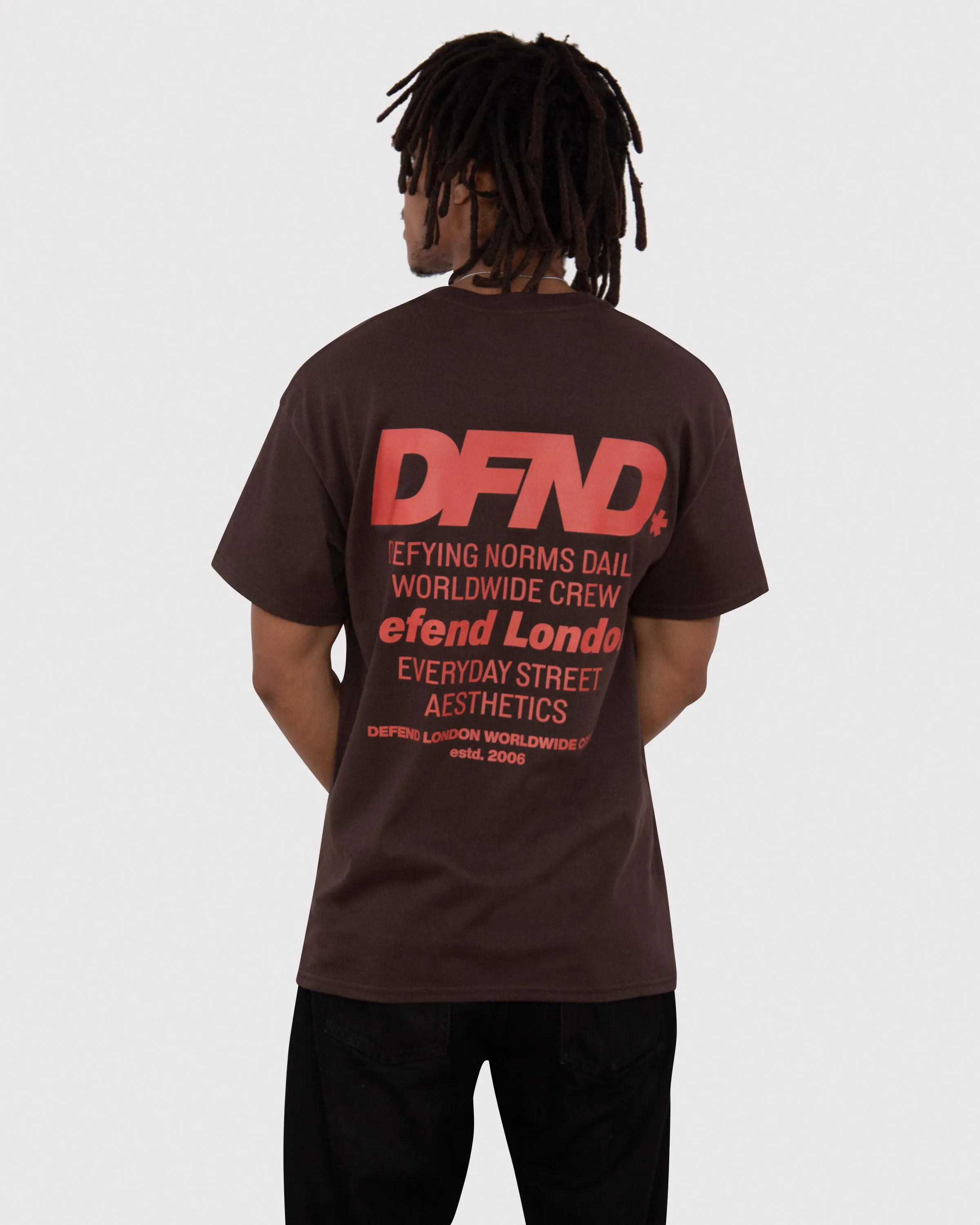 DFND NORMS T-SHIRT - BROWN sold by DFND product image thumbnail 2
