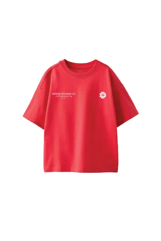 DEFEND CREST T-SHIRT - RED sold by DFND