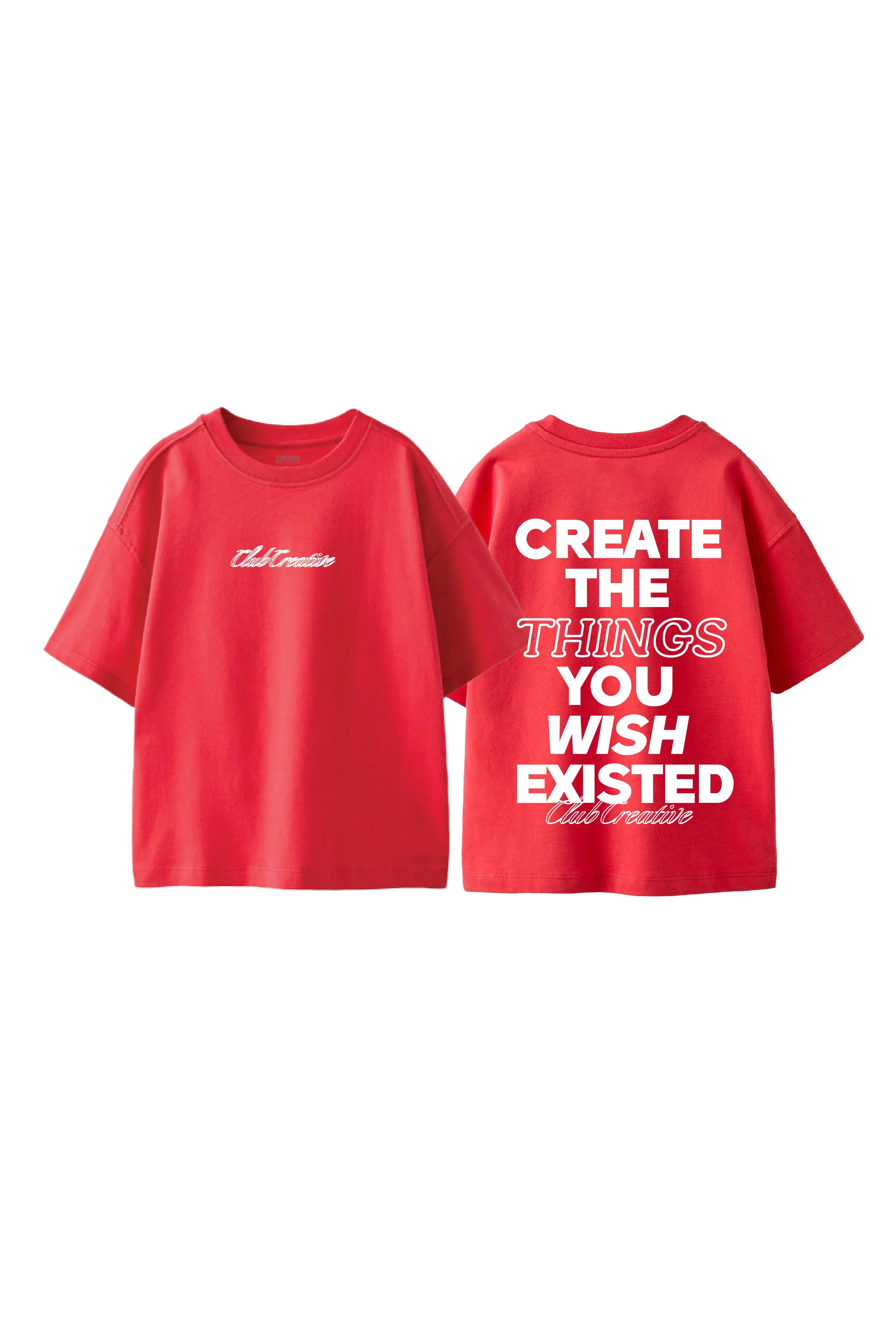 DEFEND CREATIVE T-SHIRT - RED sold by DFND product image thumbnail 3