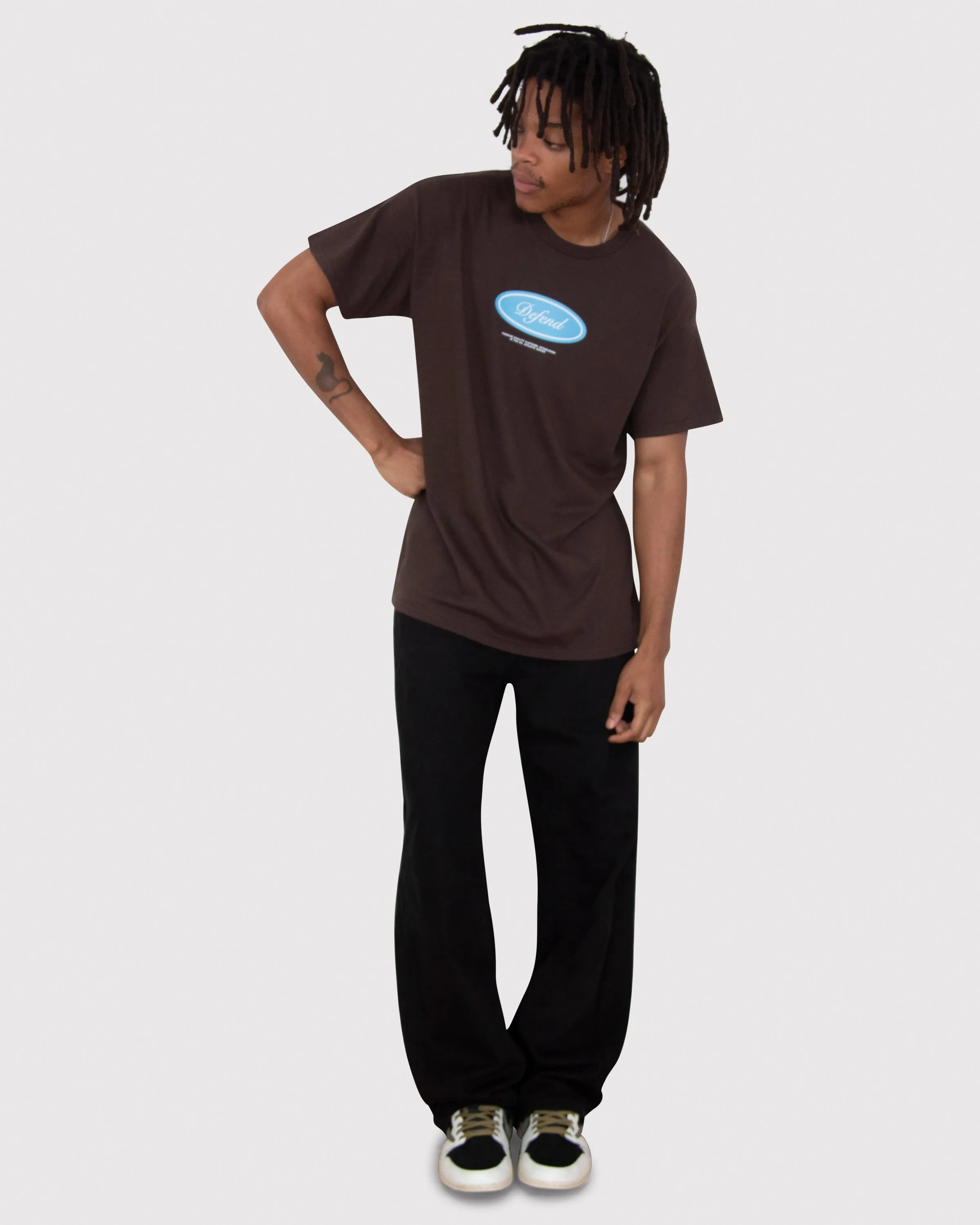 DFND BADGE LOGO T-SHIRT - BROWN sold by DFND product image thumbnail 3