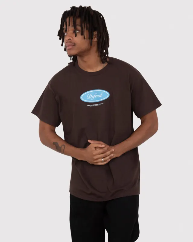 DFND BADGE LOGO T-SHIRT - BROWN sold by DFND