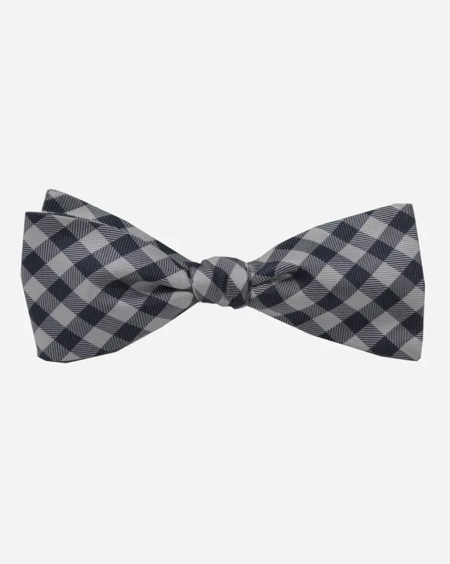 MacKenzie Check Bow Tie Grey/White sold by Mountain & Sackett
