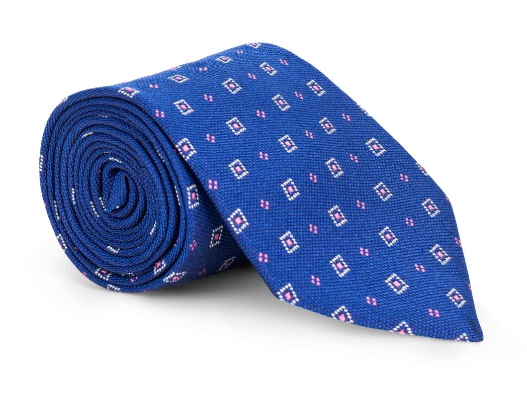 Garrison Blue Geo Tie sold by Mountain & Sackett