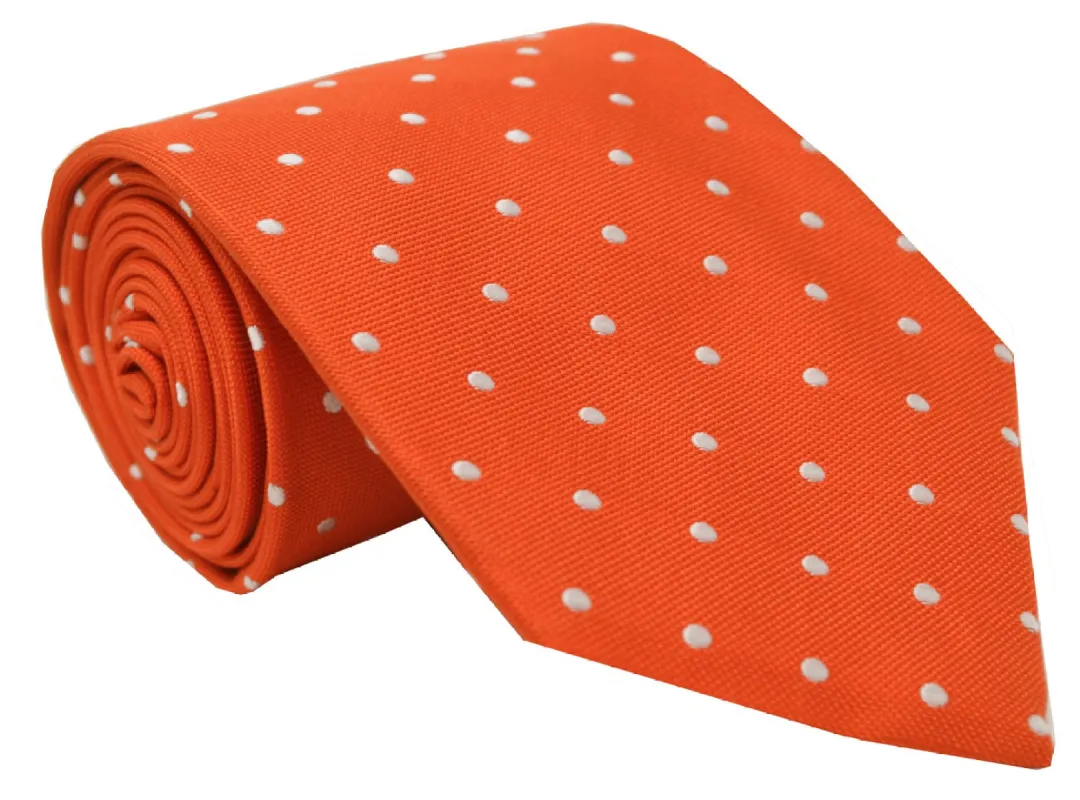 Ross Dot Orange Tie sold by Mountain & Sackett