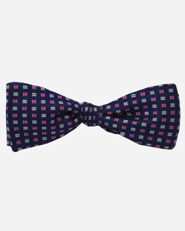 Kensington Geo Bow Tie Navy sold by Mountain & Sackett