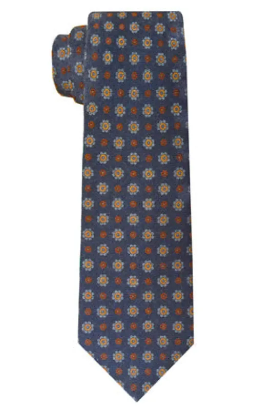 Graham Foulard Tie Navy sold by Mountain & Sackett