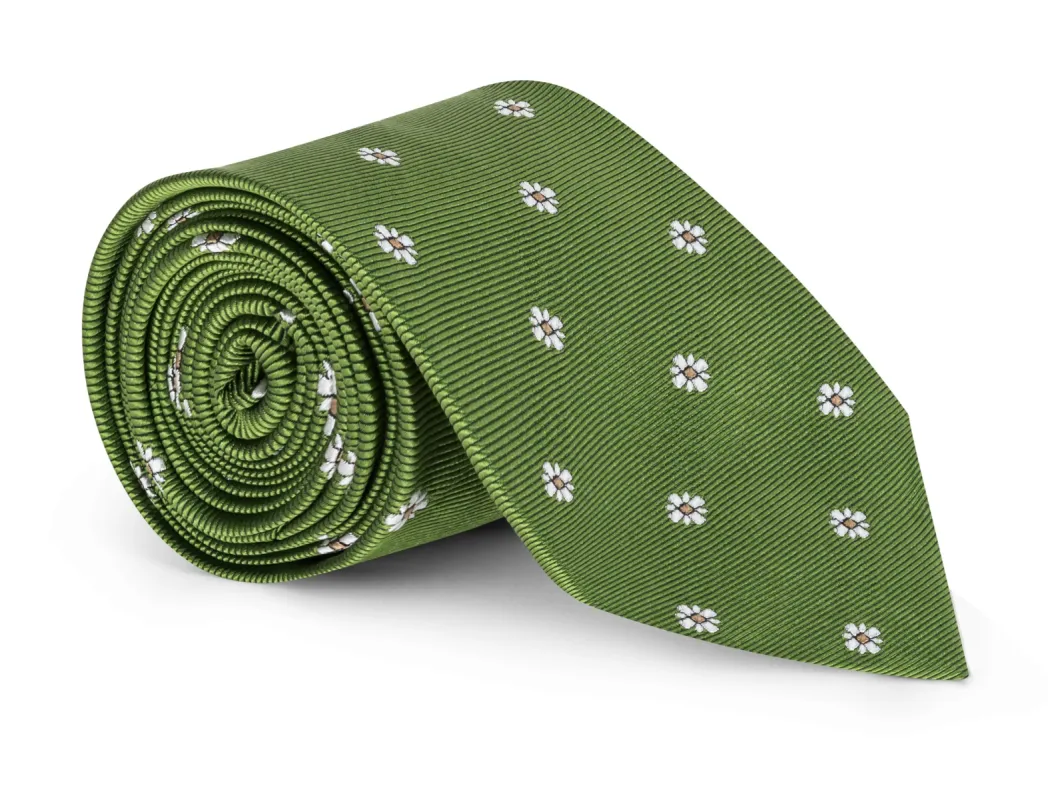Kent Kelly Green Foulard Tie sold by Mountain & Sackett