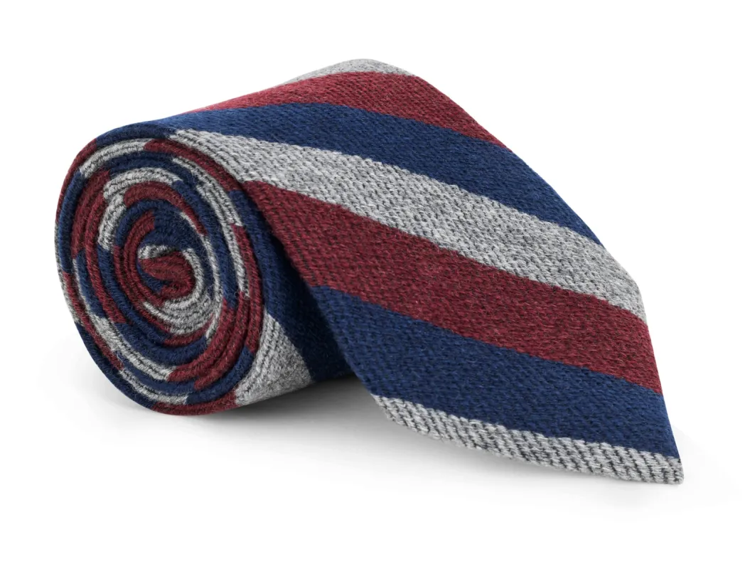 York Cashmere Stripe Tie sold by Mountain & Sackett