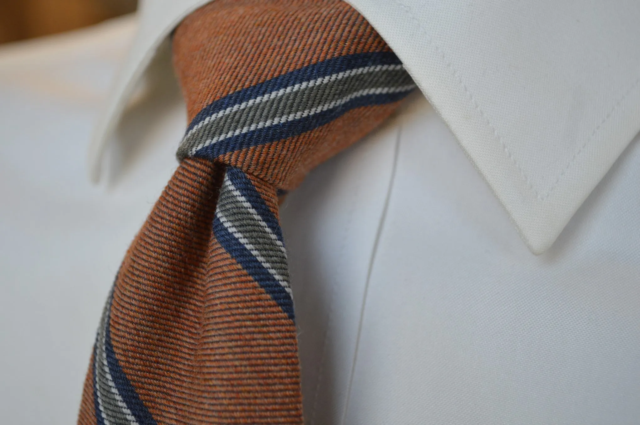 Crosby Stripe Tie Rust sold by Mountain & Sackett product image thumbnail 2