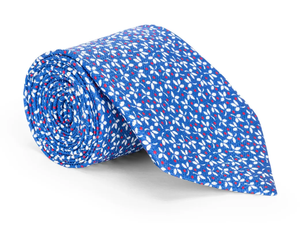 Seneca Blue Floral Tie sold by Mountain & Sackett
