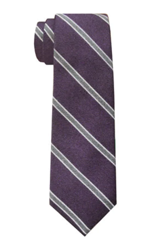 Thayer Striped Tie Purple sold by Mountain & Sackett