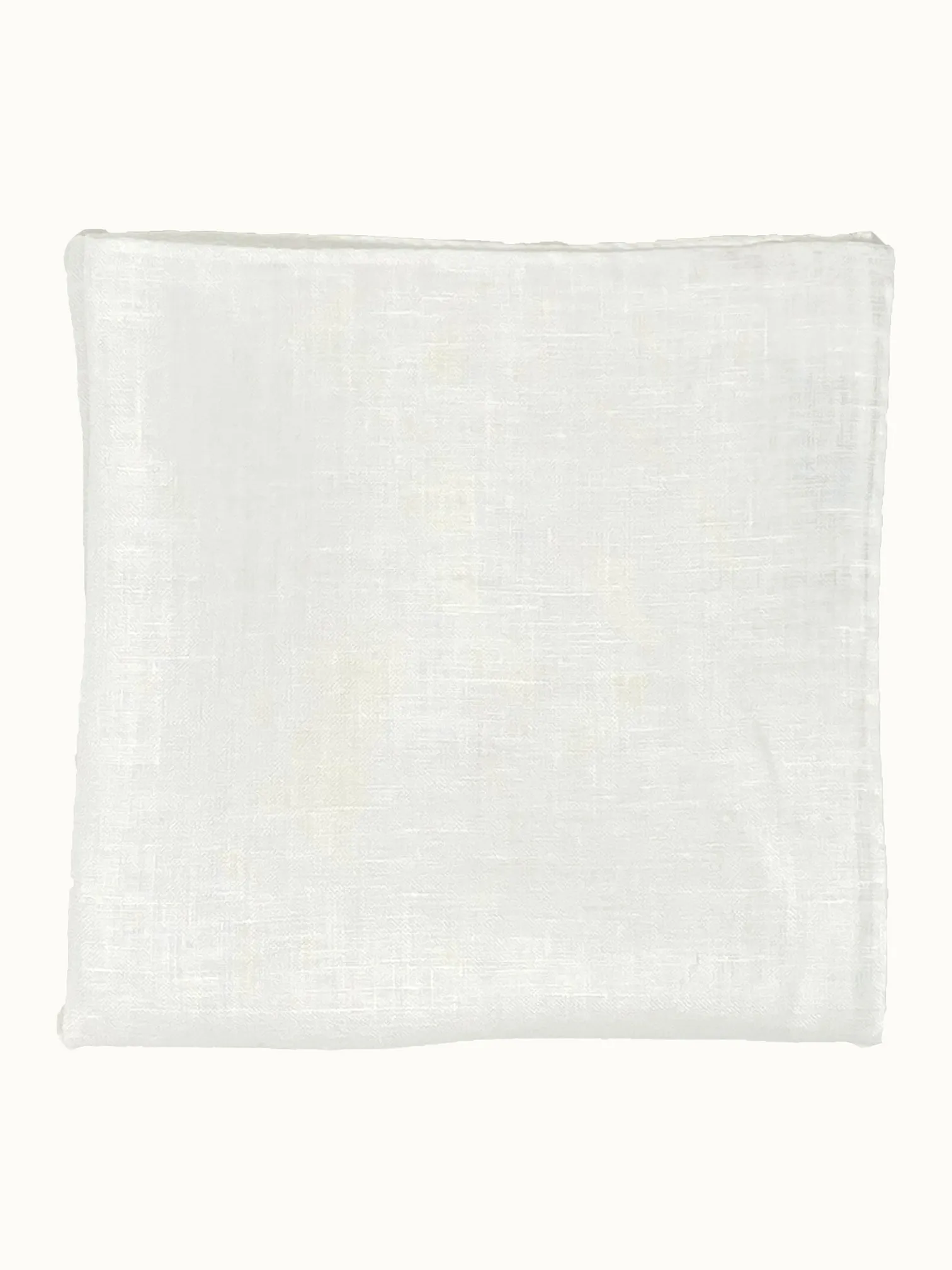 White Linen Pocket Square sold by Mountain & Sackett