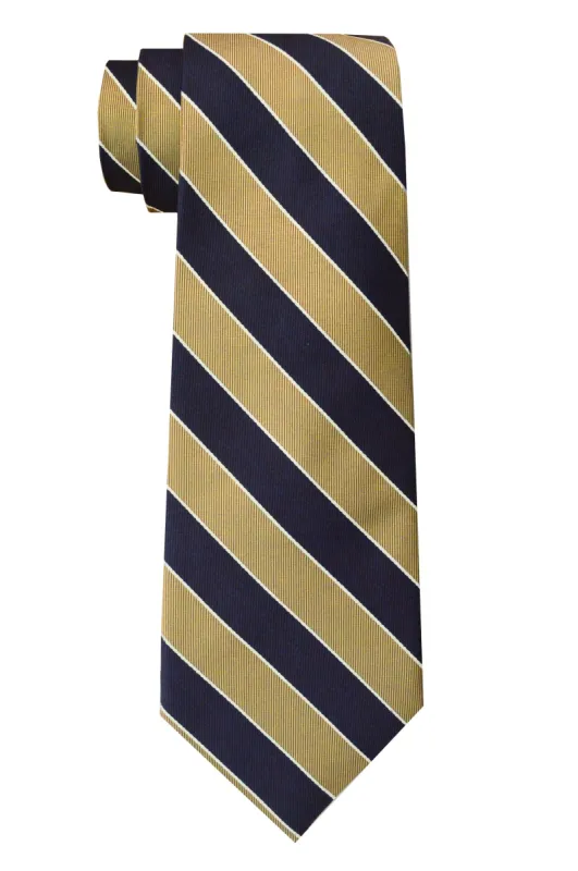 Sherman Striped Tie Gold sold by Mountain & Sackett