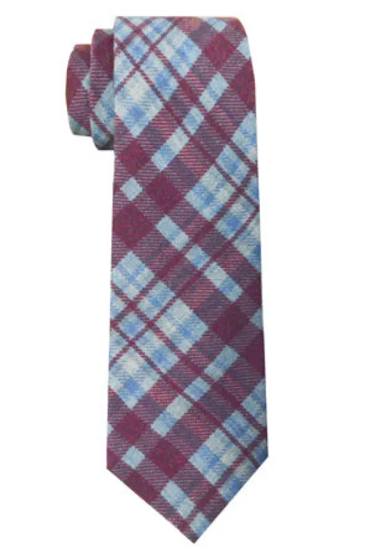 Sutton Plaid Tie Wine sold by Mountain & Sackett
