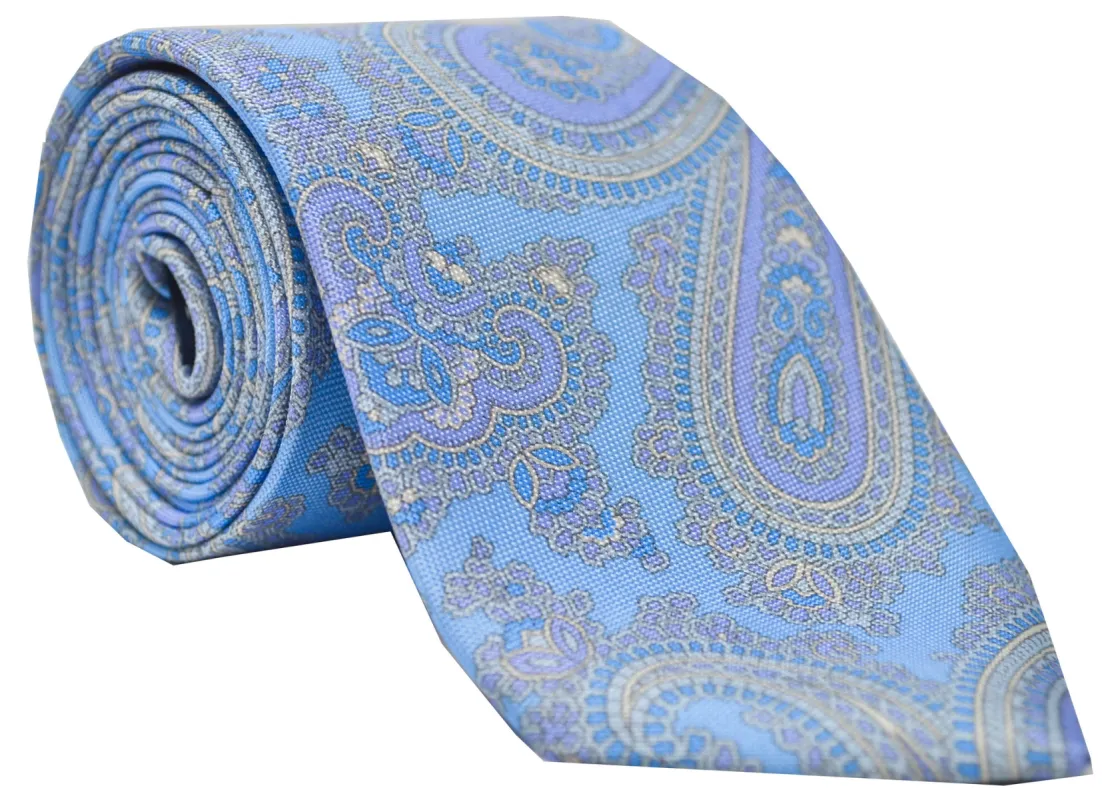 Otis Panama Paisley Tie Blue sold by Mountain & Sackett