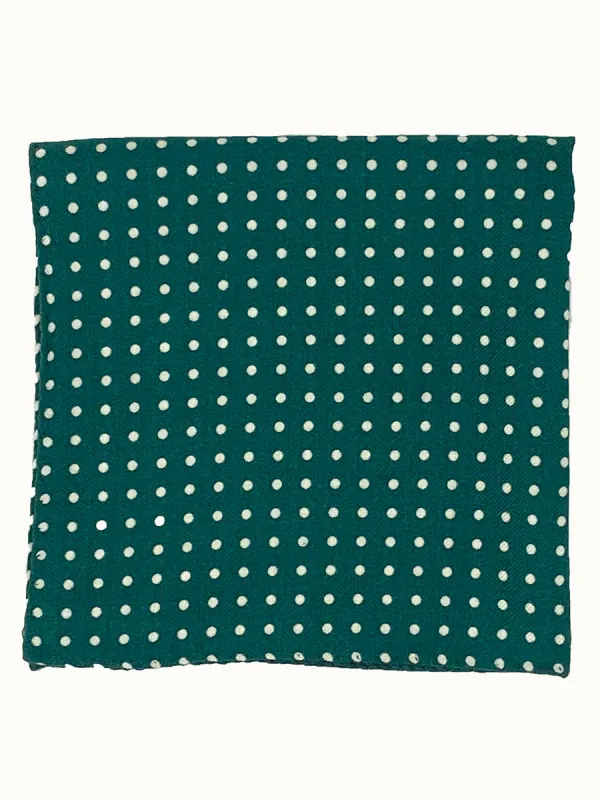 Green Dot Pocket Square sold by Mountain & Sackett