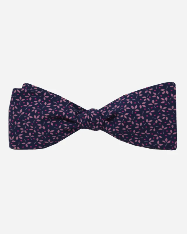 Hastings Floral Bow Tie Navy sold by Mountain & Sackett