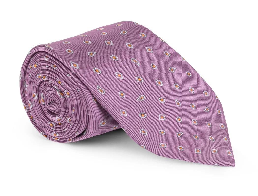 Correll Fuchsia Geometric Neat Tie sold by Mountain & Sackett