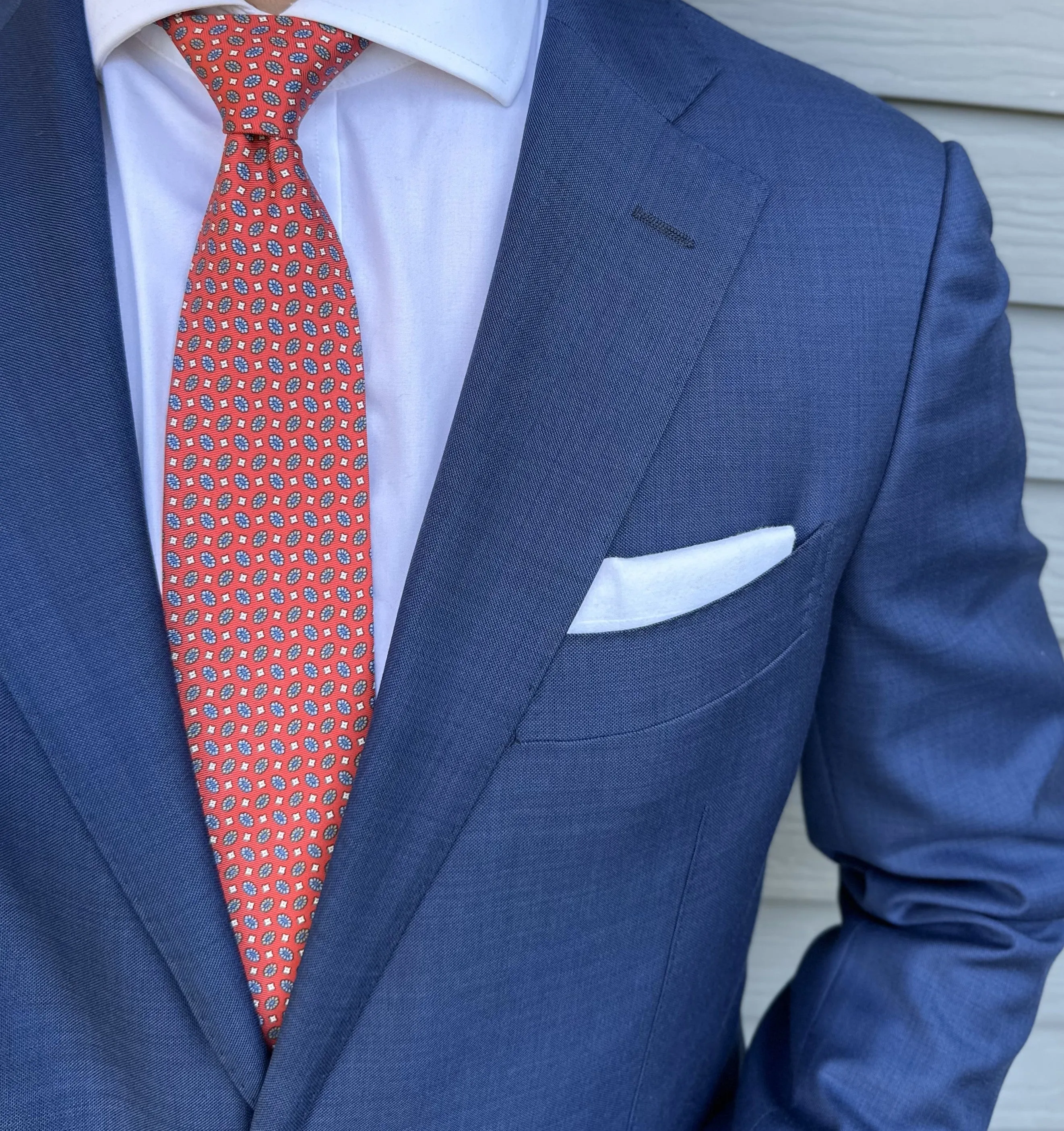 Holten Red Foulard Tie sold by Mountain & Sackett product image thumbnail 2