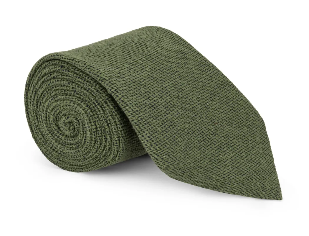 Hillman Olive Solid Tie sold by Mountain & Sackett