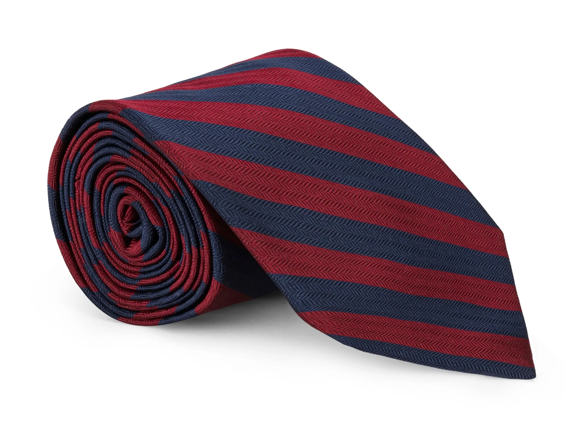 Lewiston Red Stripe Tie sold by Mountain & Sackett