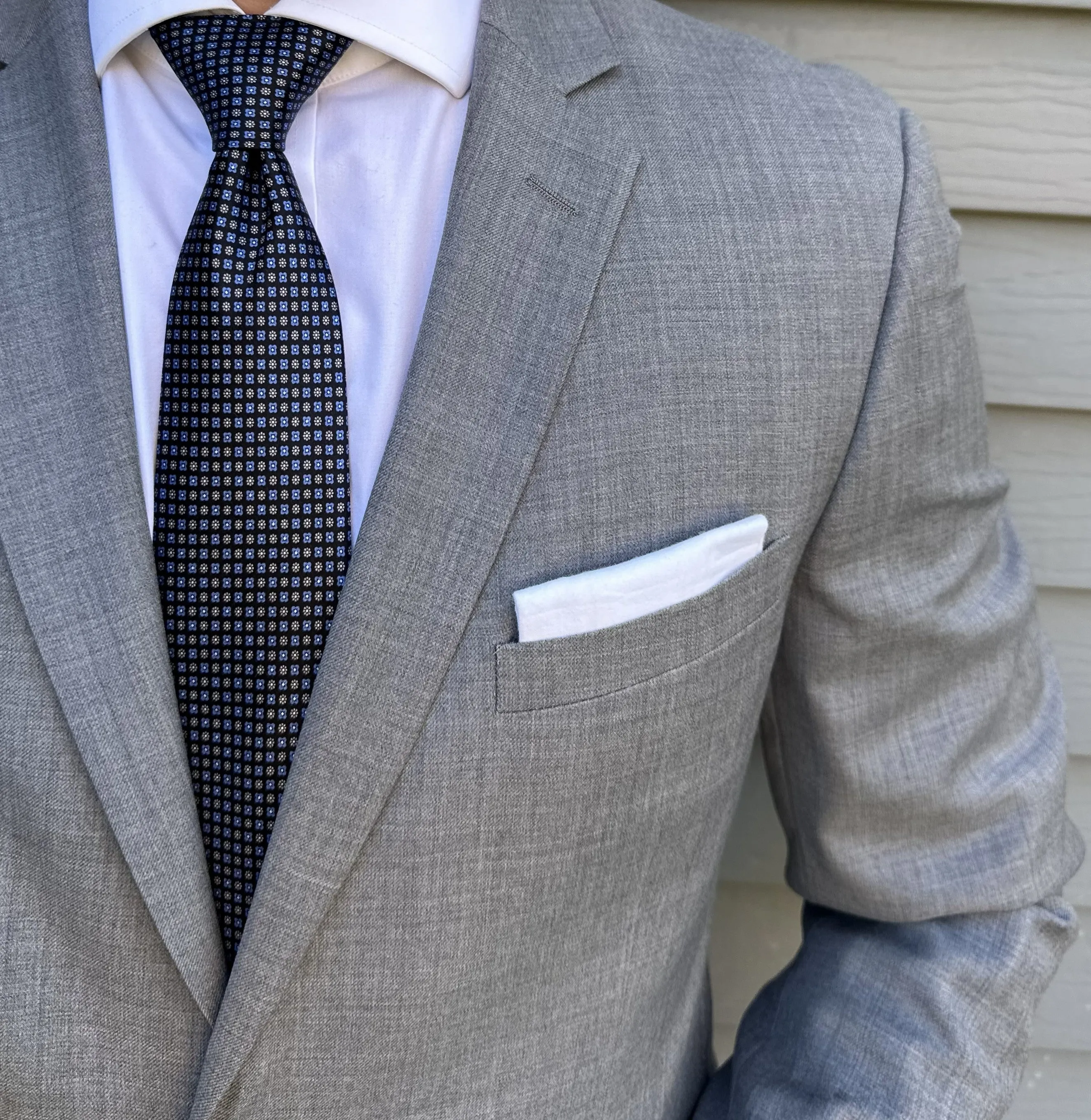 Wallace Black Satin Foulard Tie sold by Mountain & Sackett product image thumbnail 2