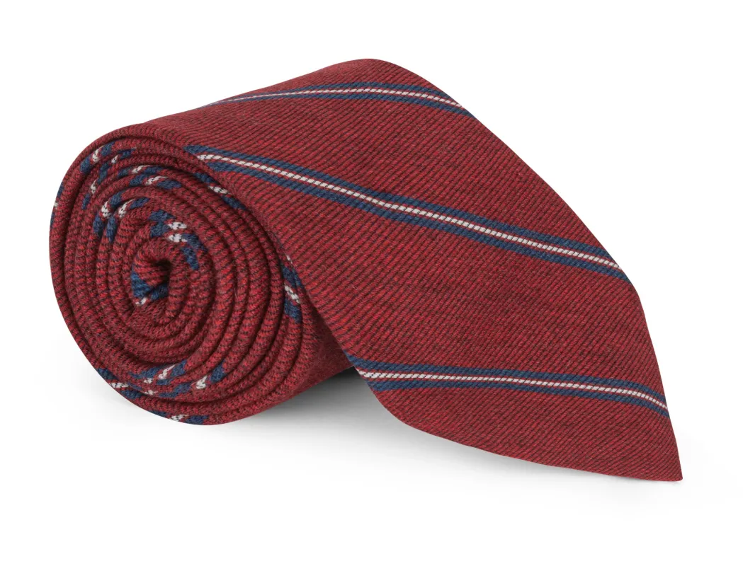 Manning Red Stripe Tie sold by Mountain & Sackett