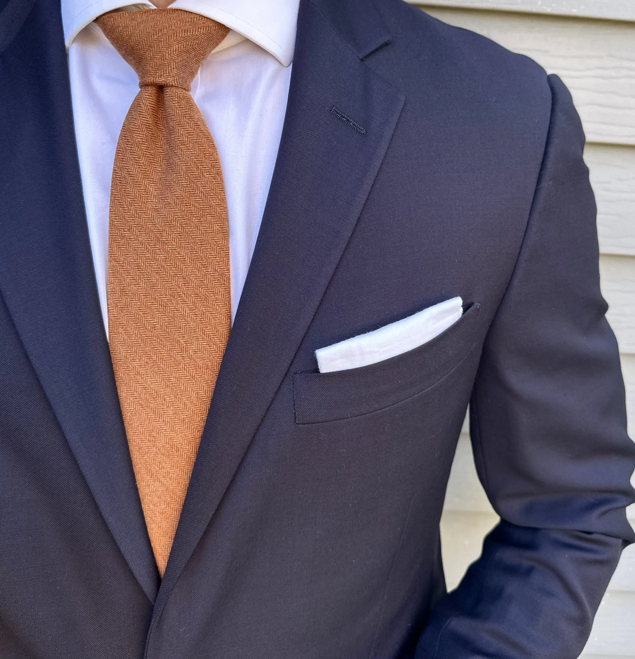 Dorsey Copper Herringbone Tie sold by Mountain & Sackett product image thumbnail 2