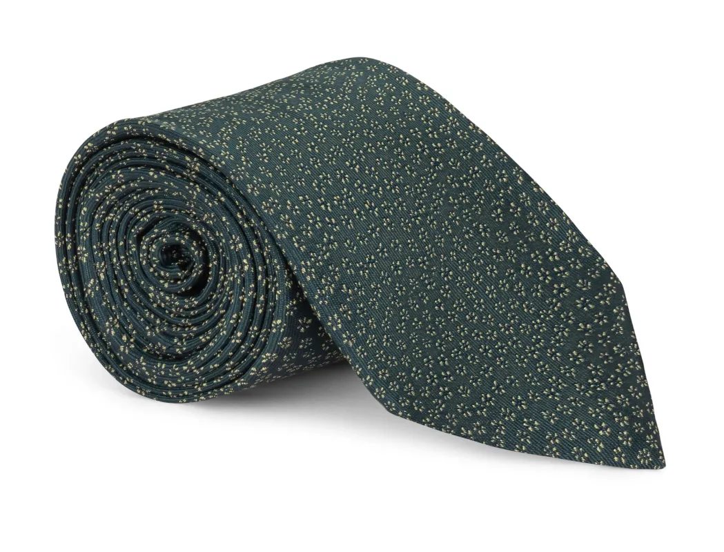 Mott Green Floral Tie made by Mountain & Sackett