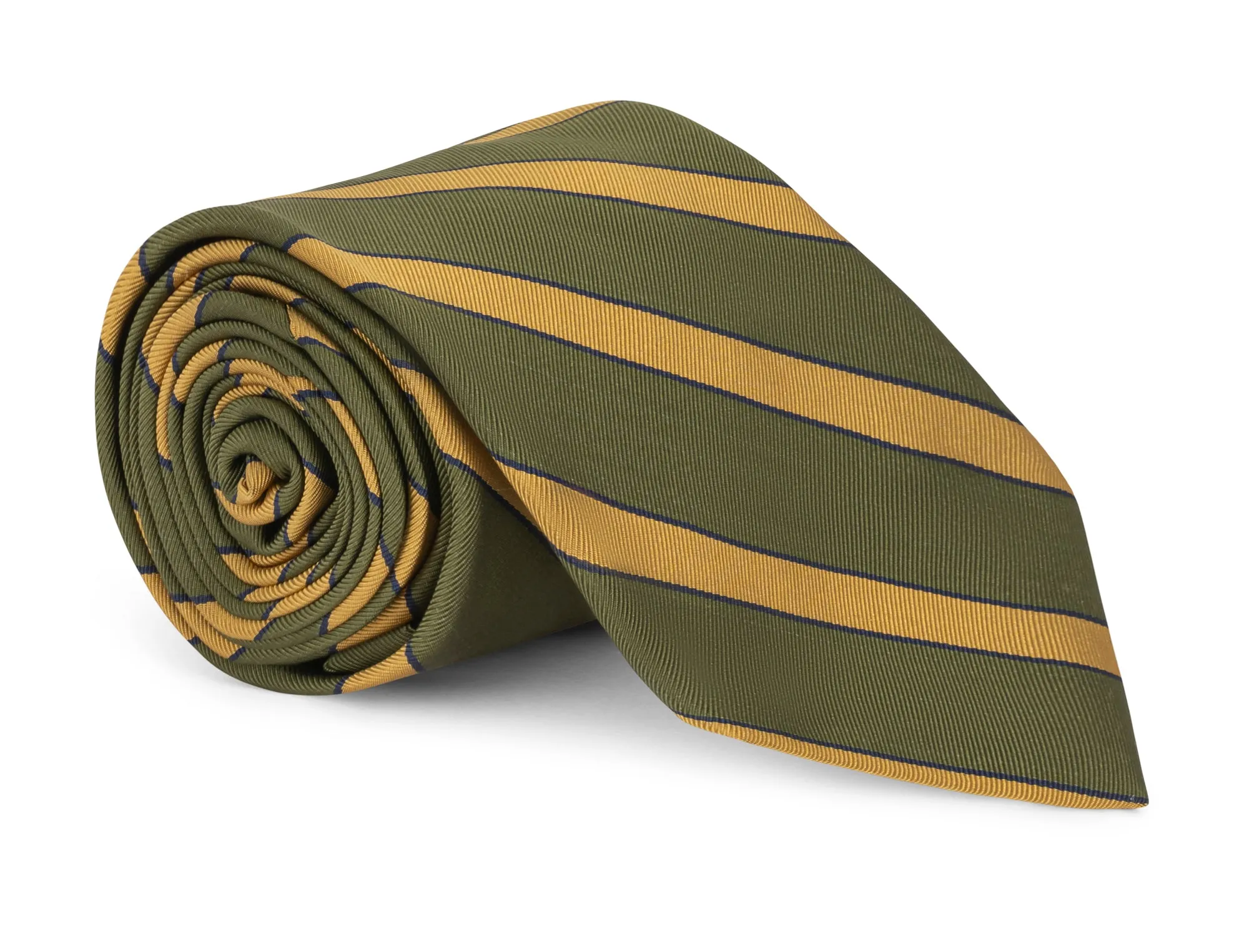Collins Olive Mogador Stripe Tie sold by Mountain & Sackett