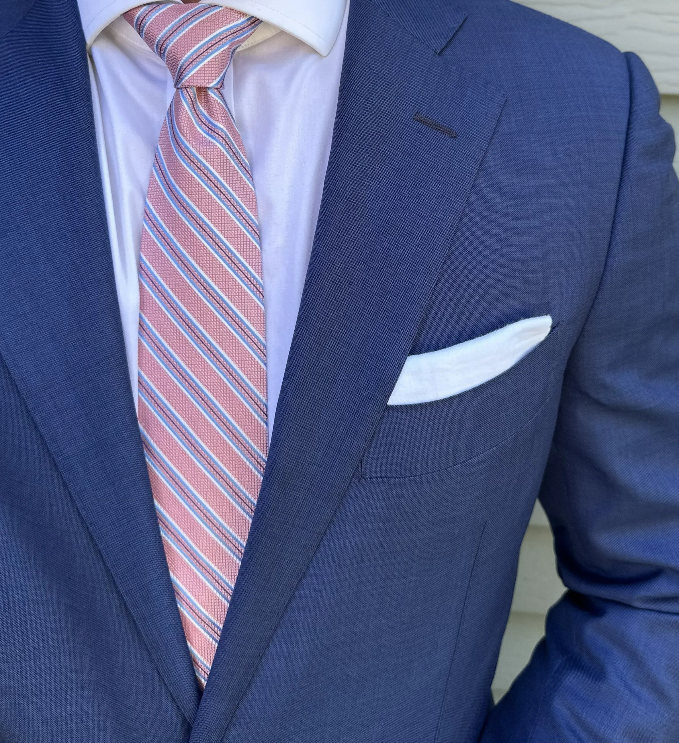 Osborn Pink Stripe Tie sold by Mountain & Sackett product image thumbnail 2