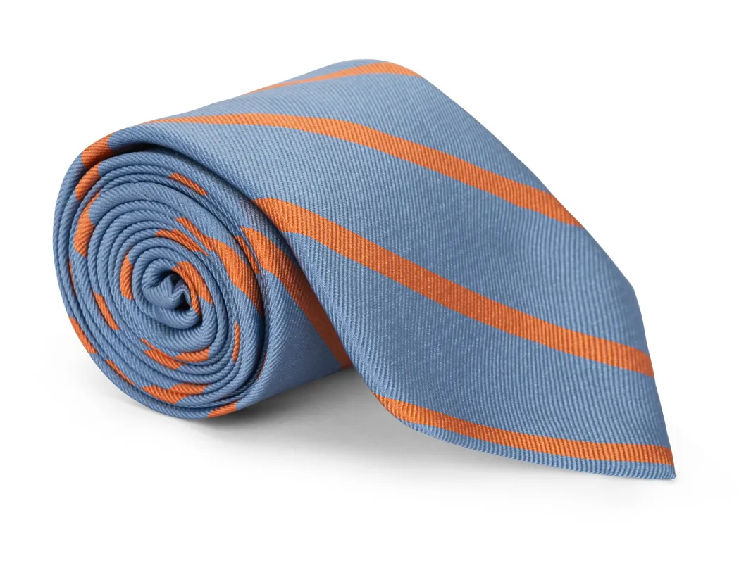 Fletcher Blue Stripe Tie made by Mountain & Sackett