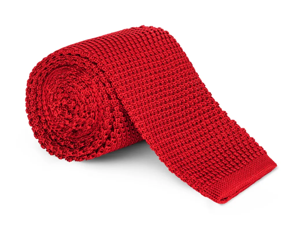Kenmare Red Knit Tie sold by Mountain & Sackett