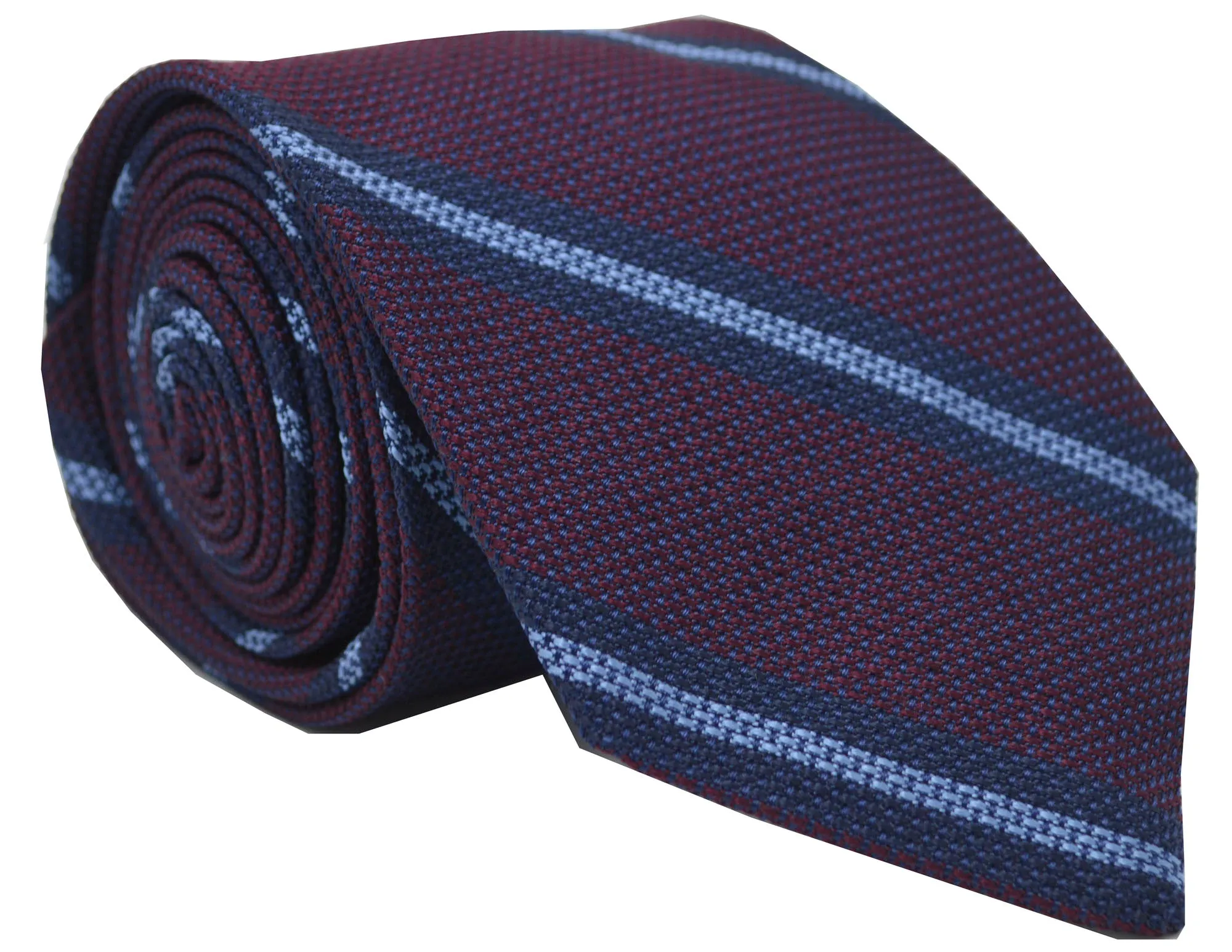 Parsons Grenadine Stripe Tie Wine sold by Mountain & Sackett