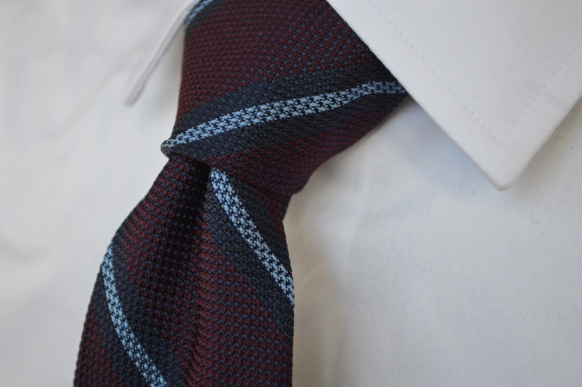 Parsons Grenadine Stripe Tie Wine sold by Mountain & Sackett product image thumbnail 2